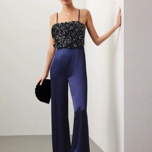 Designer Badgley Mischka evening jumpsuit size 4